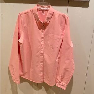 Light Peach Fitted Button Down